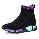 Solid Color Knitted Ankle Boots